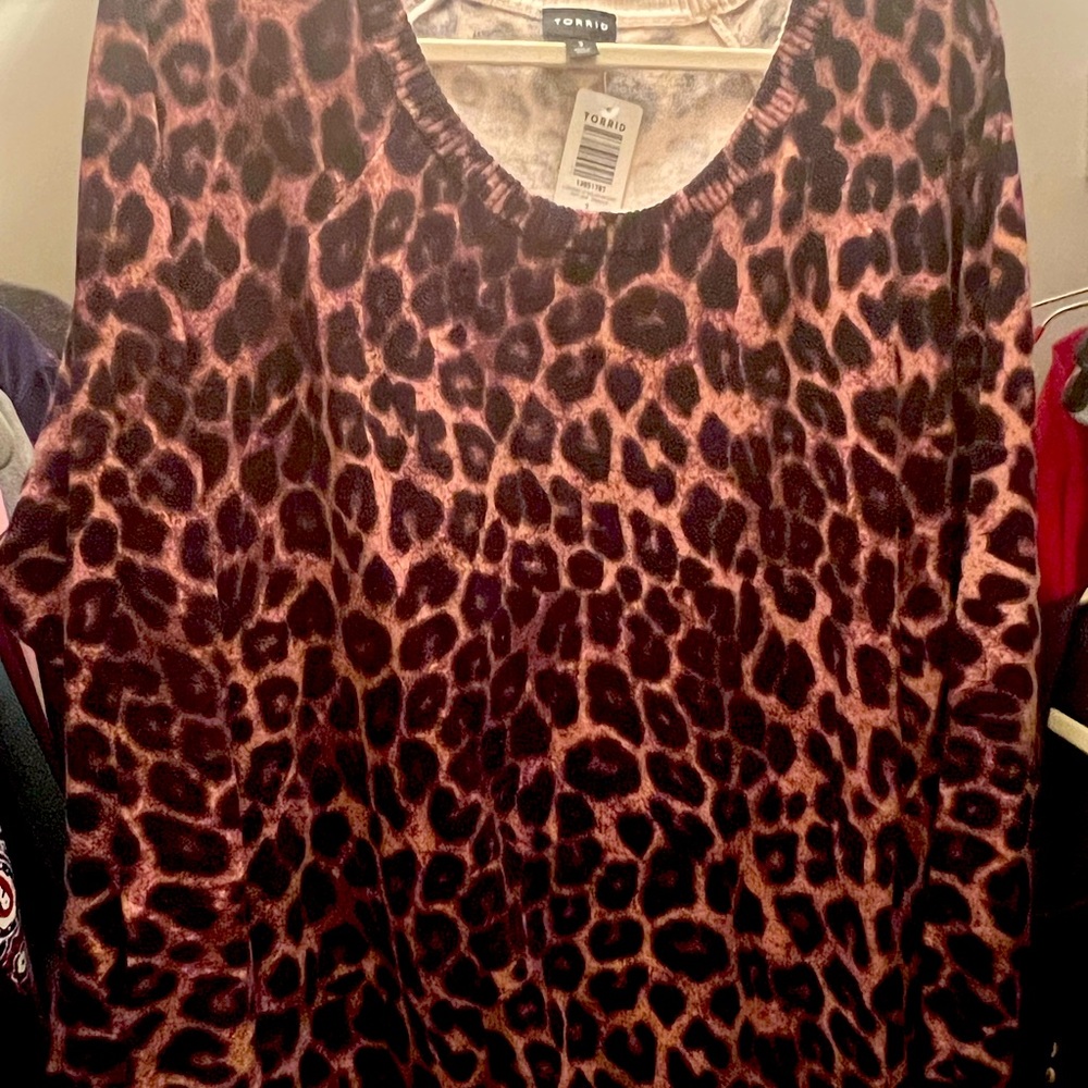 🐆 Torrid Leopard Sweater NWT